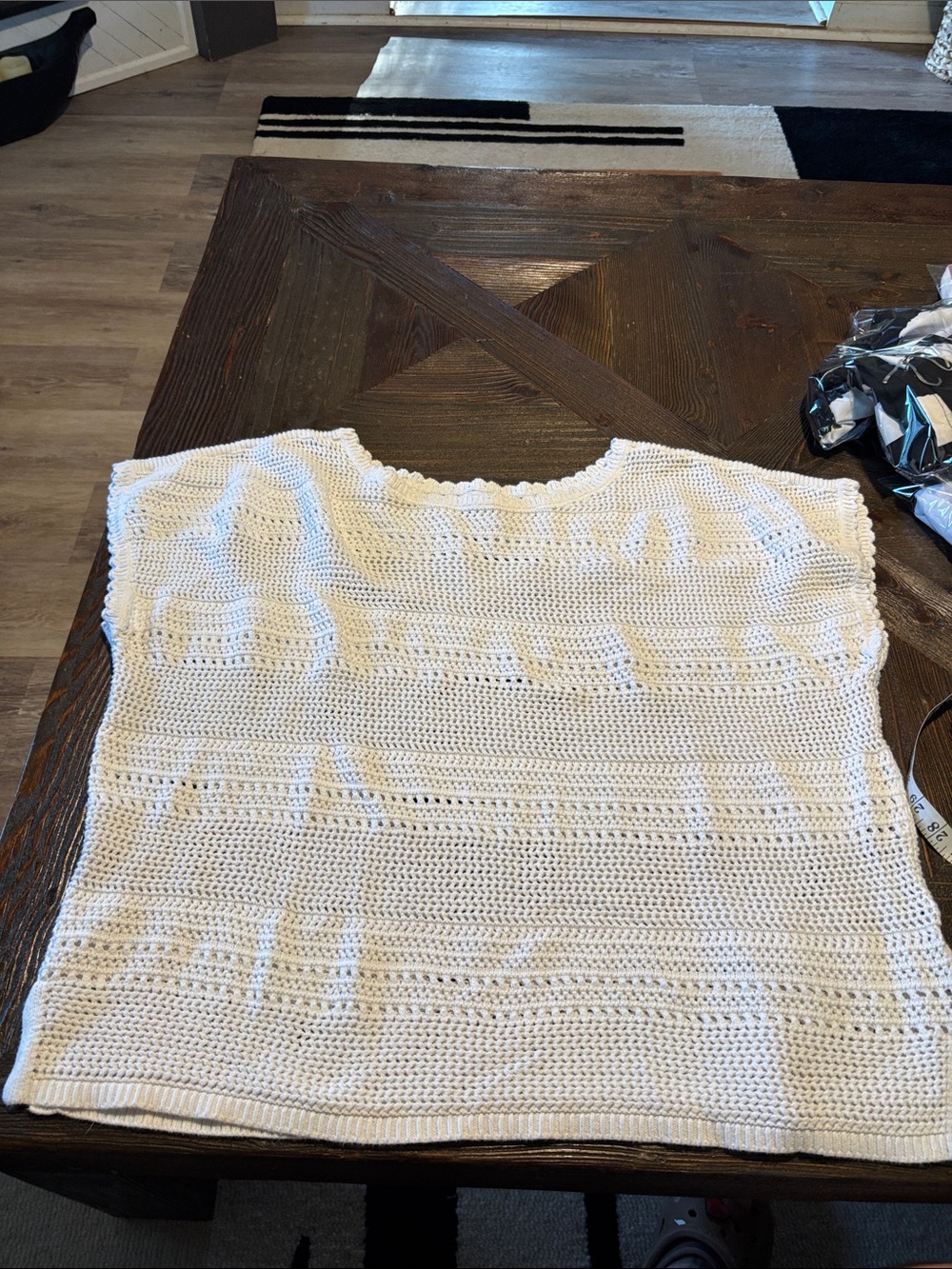 Old Navy White Crochet Knit Beach Top